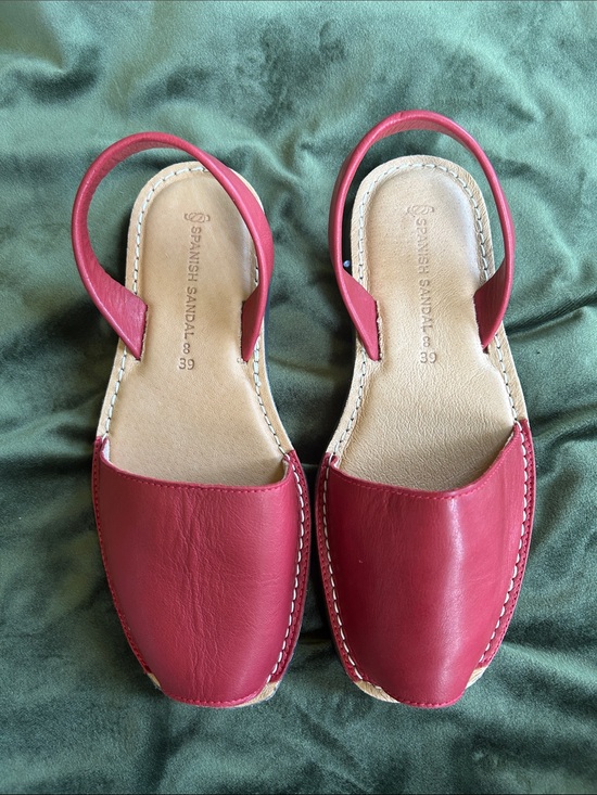 Spanish sandal co Shoes - Spanish Sandal Co 
Red Leather Slingback Sandals size 8